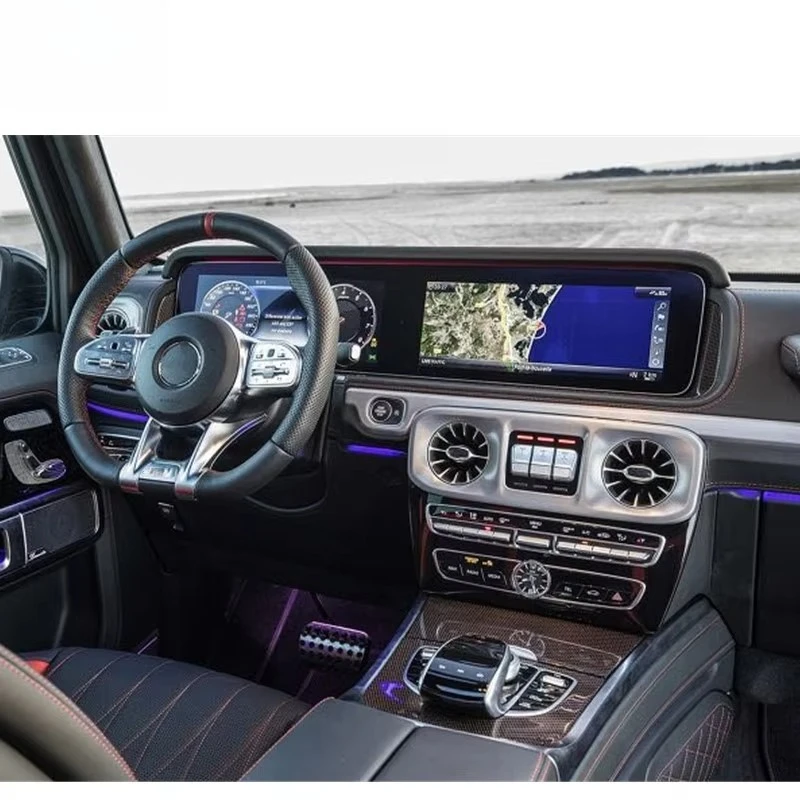 For W464 Interior Red Carbon Parts for G-class W463A 2018-2020model Auto Parts for New W464 Dashboard Carbon Fiber Parts