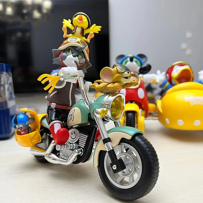 

In Stock 52TOYS Tom Jerry 1/12 Classic Short Animated Series Cool Exquisite Cat Mouse Retro Motorcycle 18CM Desktop Model Gifts