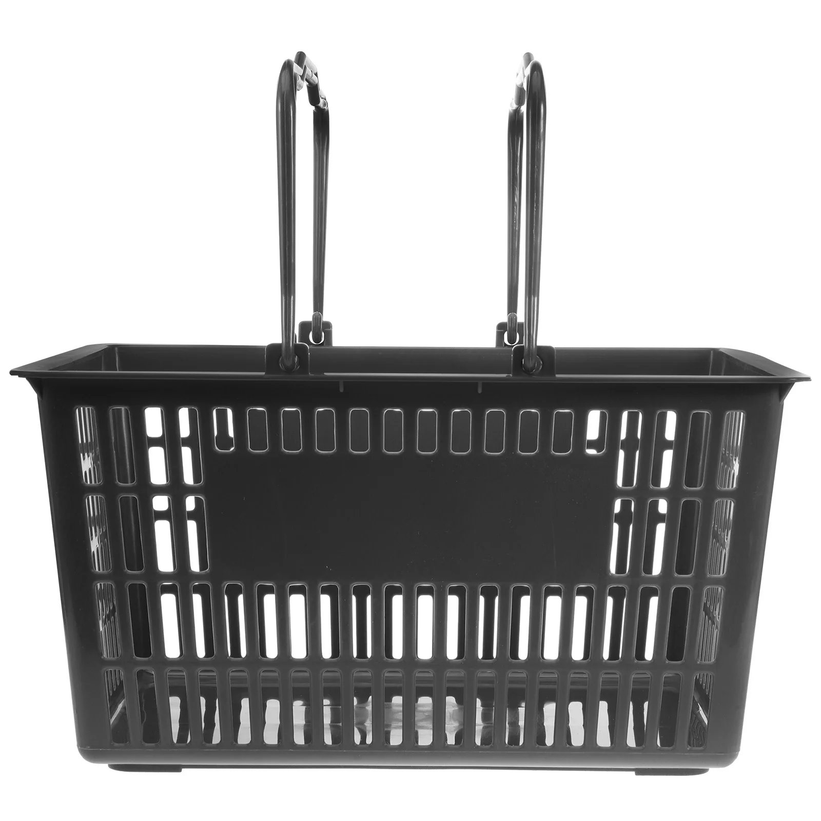 

Shopping Basket Thickened Storage Basket For Supermarket Fruit Store Snack Shop Desktop Organizer Hollow Handle Plastic