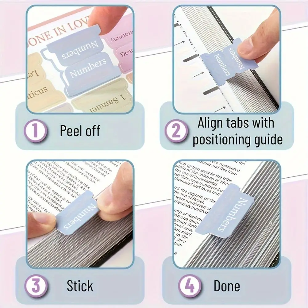 5 Blatt/Set Haftnotizen, Bibel-Index-Tabs, Morandi Boho-Thema, laminierte Bibel-Tabs, Index-Tabs, Aufkleber, die Bibel studieren