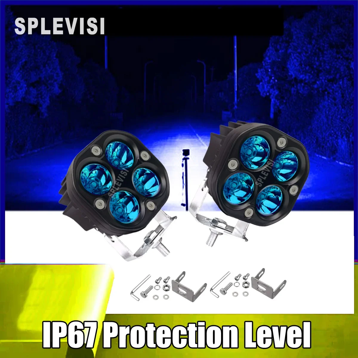 Pack of 2 High Quality Waterproof Led Boat Lights 40W LED Spreader Lights Spot Light Deck Dock Marine Led Lights Bar