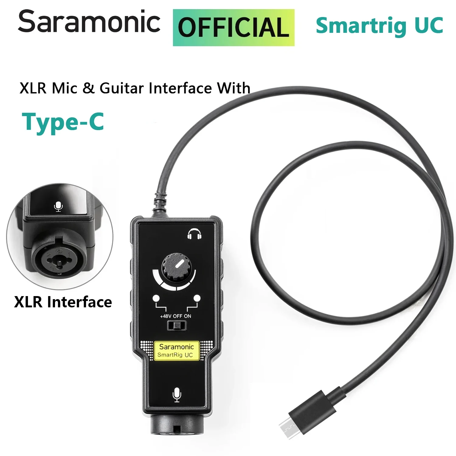 

Предусилитель Saramonic SmartRig UC с профессиональным аудио интерфейсом, аудиоадаптер, миксер для устройств с разъемом Type-C, для потоковой записи видео