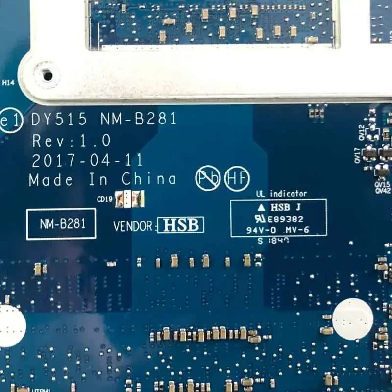 Placa-mãe NM-B281 para Lenovo Legion Y520-15IKBA Placa-mãe com CPU I5-7300HQ GPU AMD Radeon 530 Testada