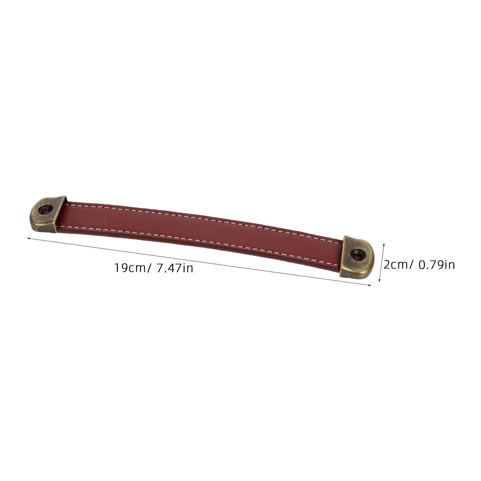 2Pcs Retro PU Cabinet Handles Brown Vintage Drawer Pulls Dresser Wardrobe Door Replacement Furniture Hardware PU Cabinet Handle