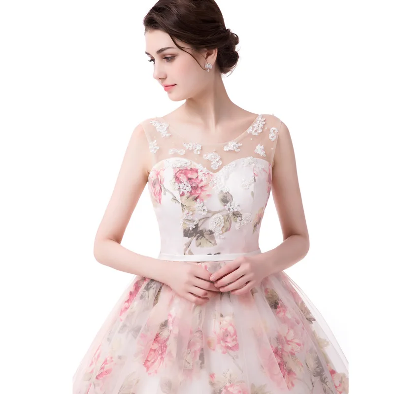 BM 2025 Flower Prom Dresses A-Line Tulle Party Gown Christmas Robes De Cocktail Princess Formal Evening Gowns