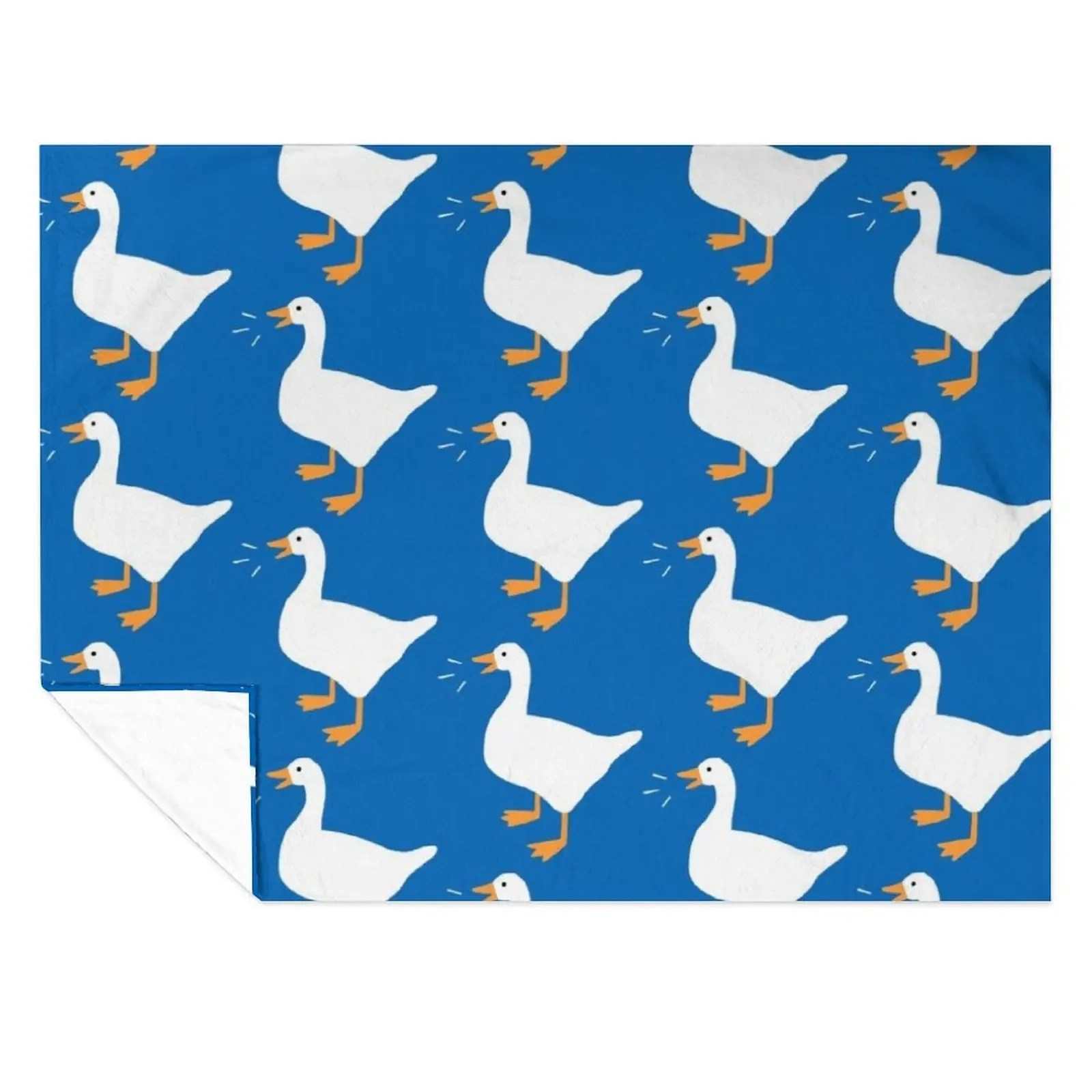 

Honk Honk Goose Throw Blanket Custom Hair Flannel Fabric Comforter Blankets
