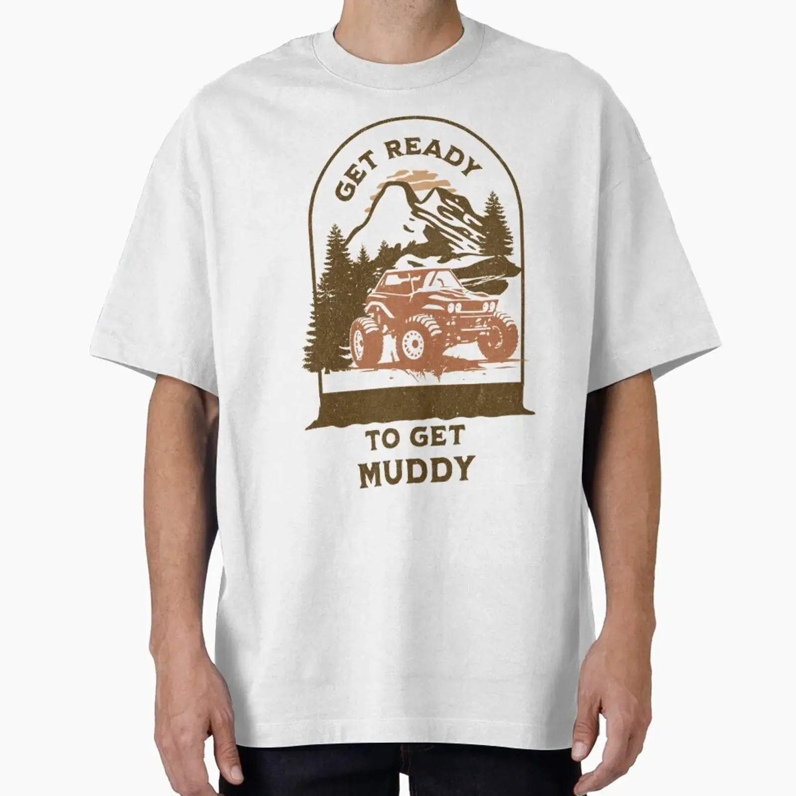 Get Ready To Muddy, entworfen und verkauft von dylan150488, Vintage-Kleidung im Used-Look, atmungsaktiv, für Herren, Grafikdesigner-Kleidung, weiche Mode