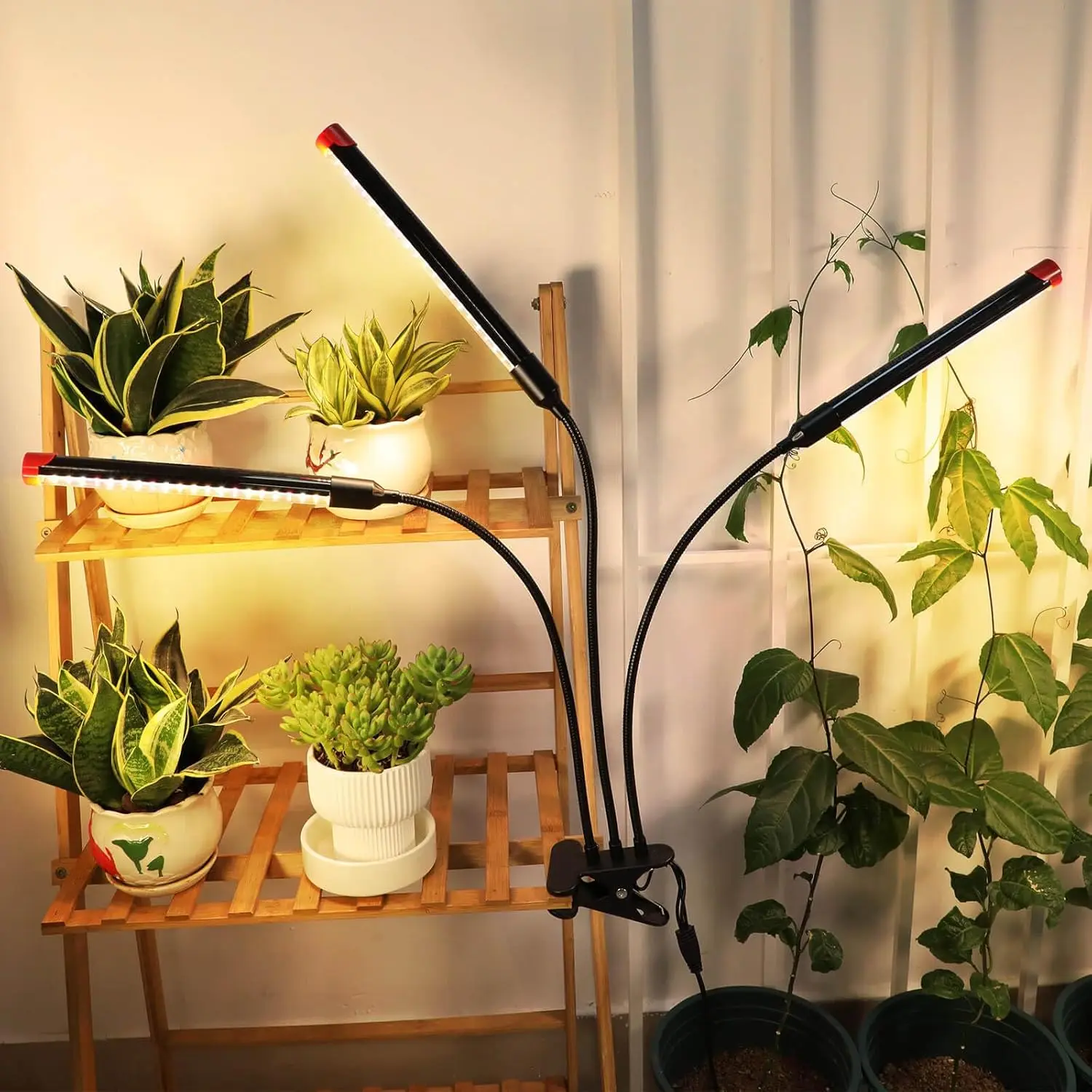 18W 27W USB LED Plant Grow Light Indoor Garden 10 Dimmable Levels Grow Light Full Spectrum Timer Setting Hydroponic Greenhouse