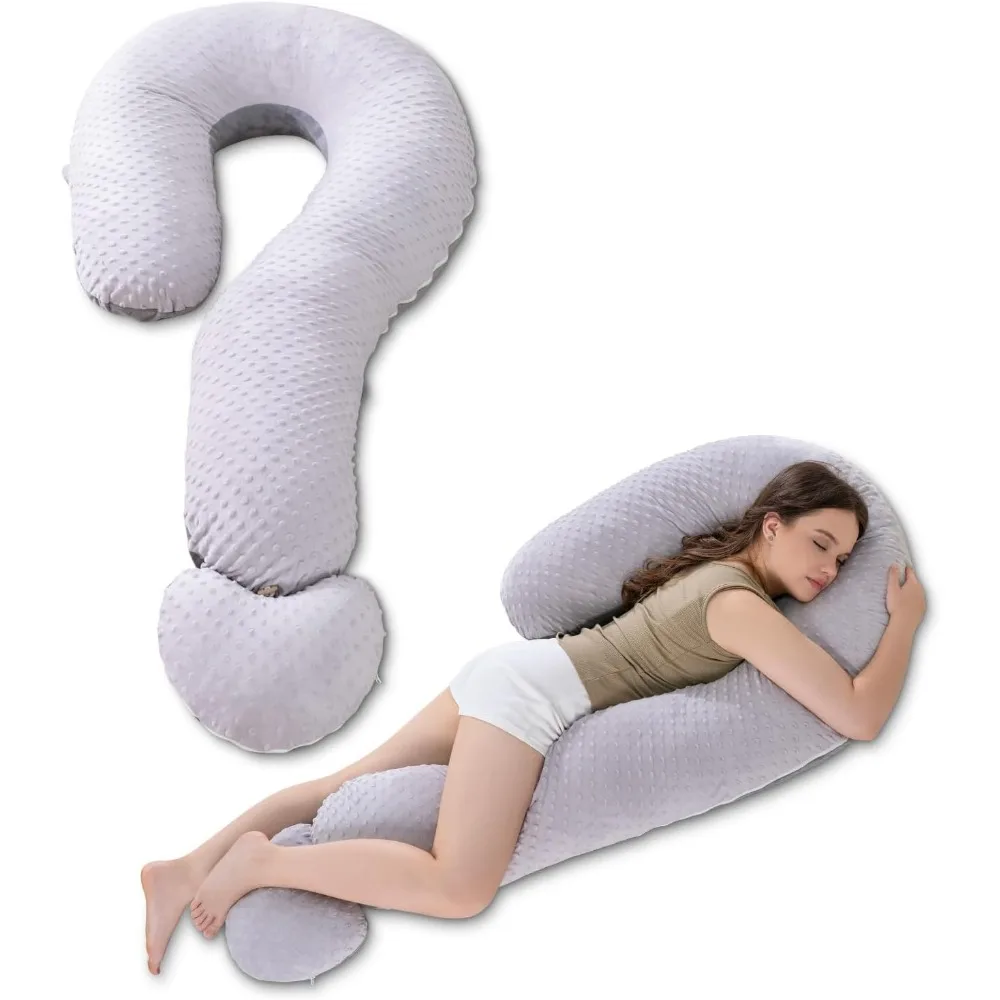 Dual-Sided Velvet Bolster Pillow for Adults & Couples, Hugging Support Pillow for Side and Back Sleepers