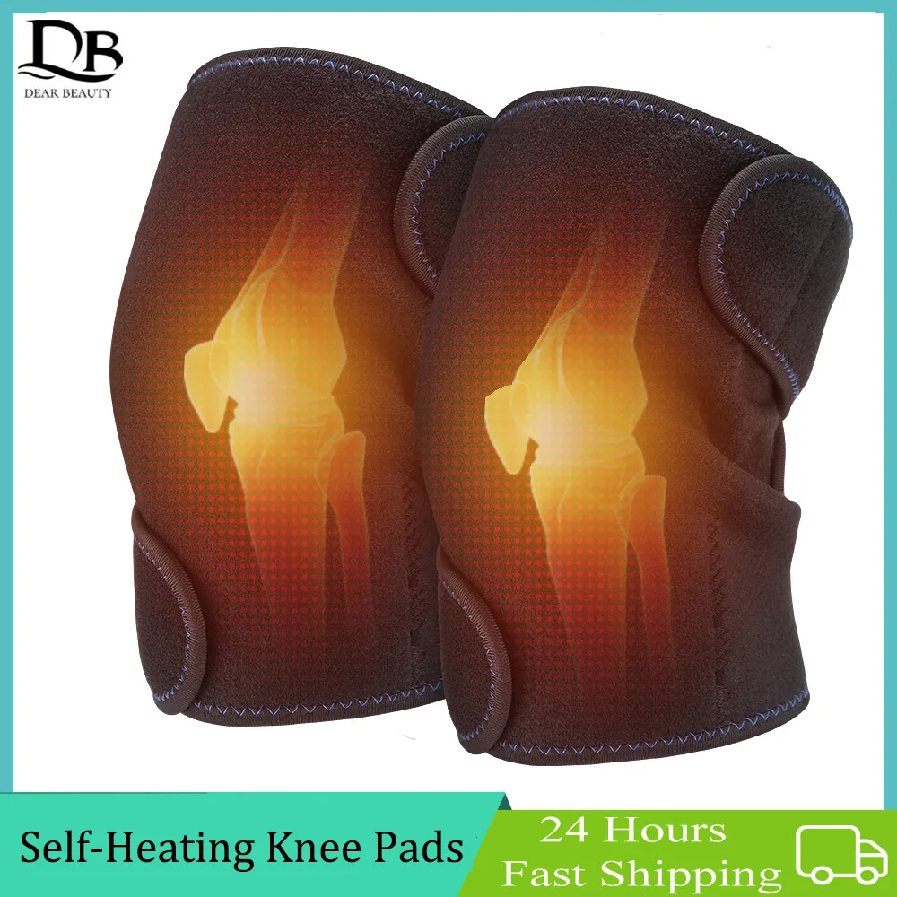 

1 Pair Tourmaline Self-heating Knee Pads For Arthritis Pain Relief Magnet Therapy Hot Compress Elbow Leg Knee Brace Massage Pad