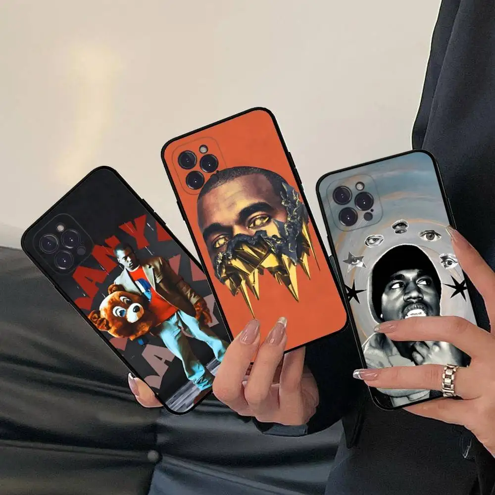 

American K-Kanye Pop Rapper W-West Phone Case For IPhone 16 15 14 13 12 11 17 Pro Max Simplicity Back TPU Soft Case