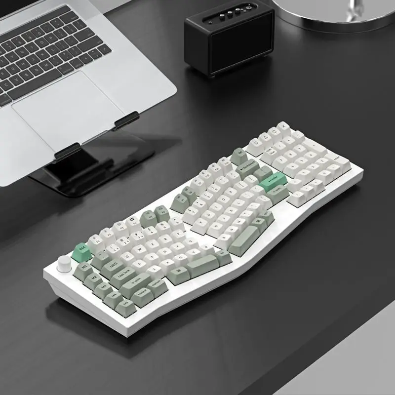 Q13Max wireless three-mode bluetooth mechanical keyboard Alic ergonomic MAC office aluminum lump lump