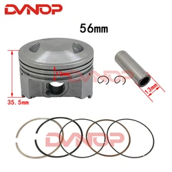 56mm Piston & Ring Set (13mm pin) for 4 stroke scooter moped JOG100 RS100 RSZ100 MIO100 Force X ZY100