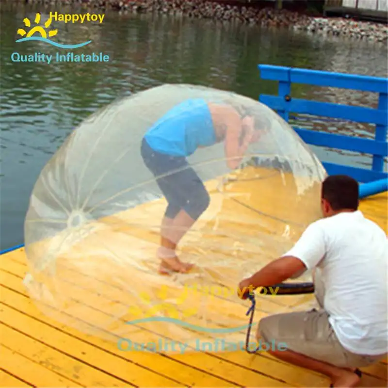 Bola de agua flotante hermética del Pvc de la bola que camina de la agua inflable de la piscina del lago del mar