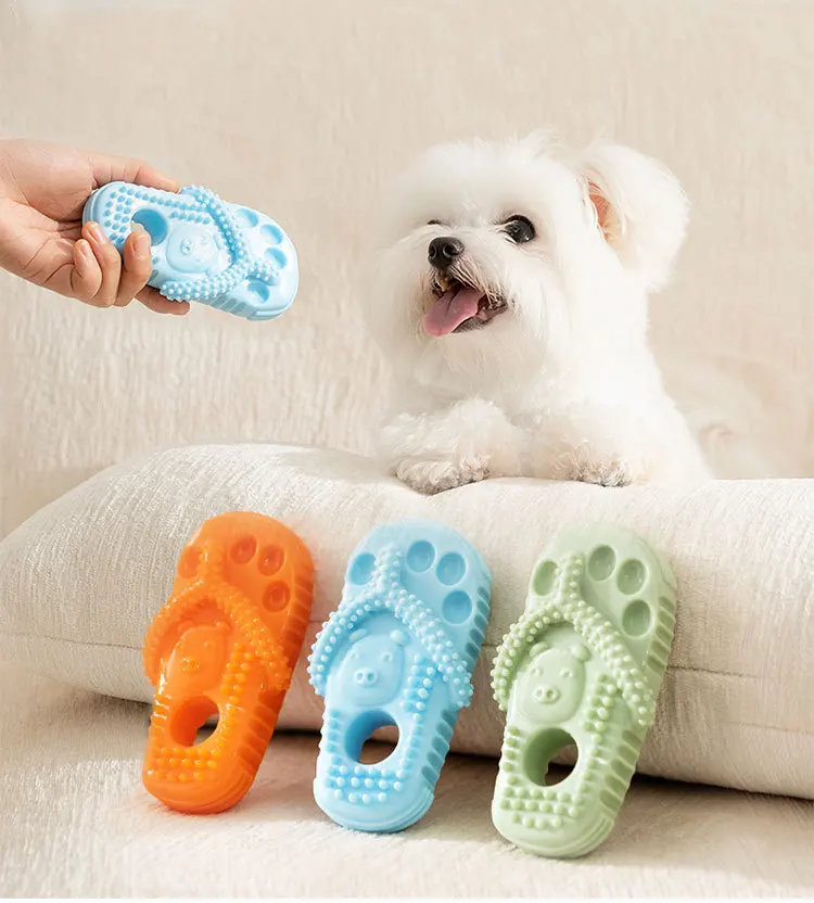 Dog Chew  Resistant and Teeth  Grinding Slipper  Shaped Chewing Toy