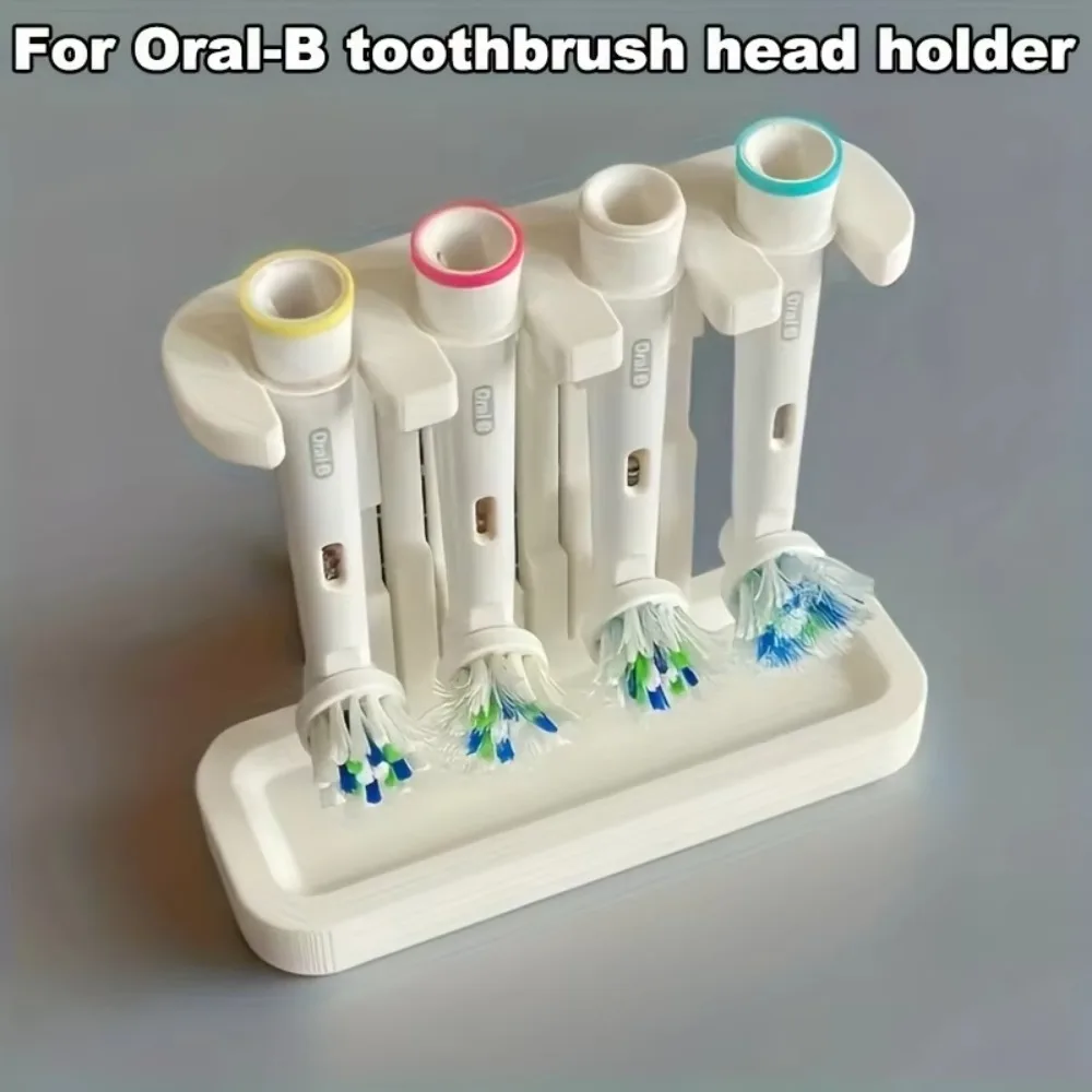 3D Printed Toothbrush Draining Storage Rack 1Pc Portable Simple Holder Stand Compatible With Oral B Brush Head Bathroom