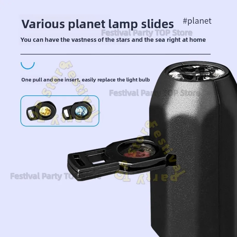 2027 Christmas USB Projector Light LED Starry Sky Night Light 10 Pictures Change Adjustable Atmosphere Lamp Gift Car Ornament