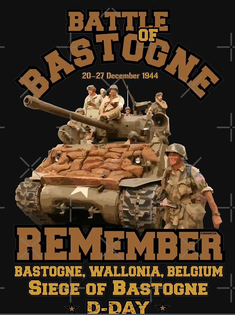 US Army D-DAY Veterans 1944 Normandy Battle of Bastogne T-Shirt Short Sleeve Casual 100% Cotton O-Neck Mens T-shirt Size S-3XL view 5