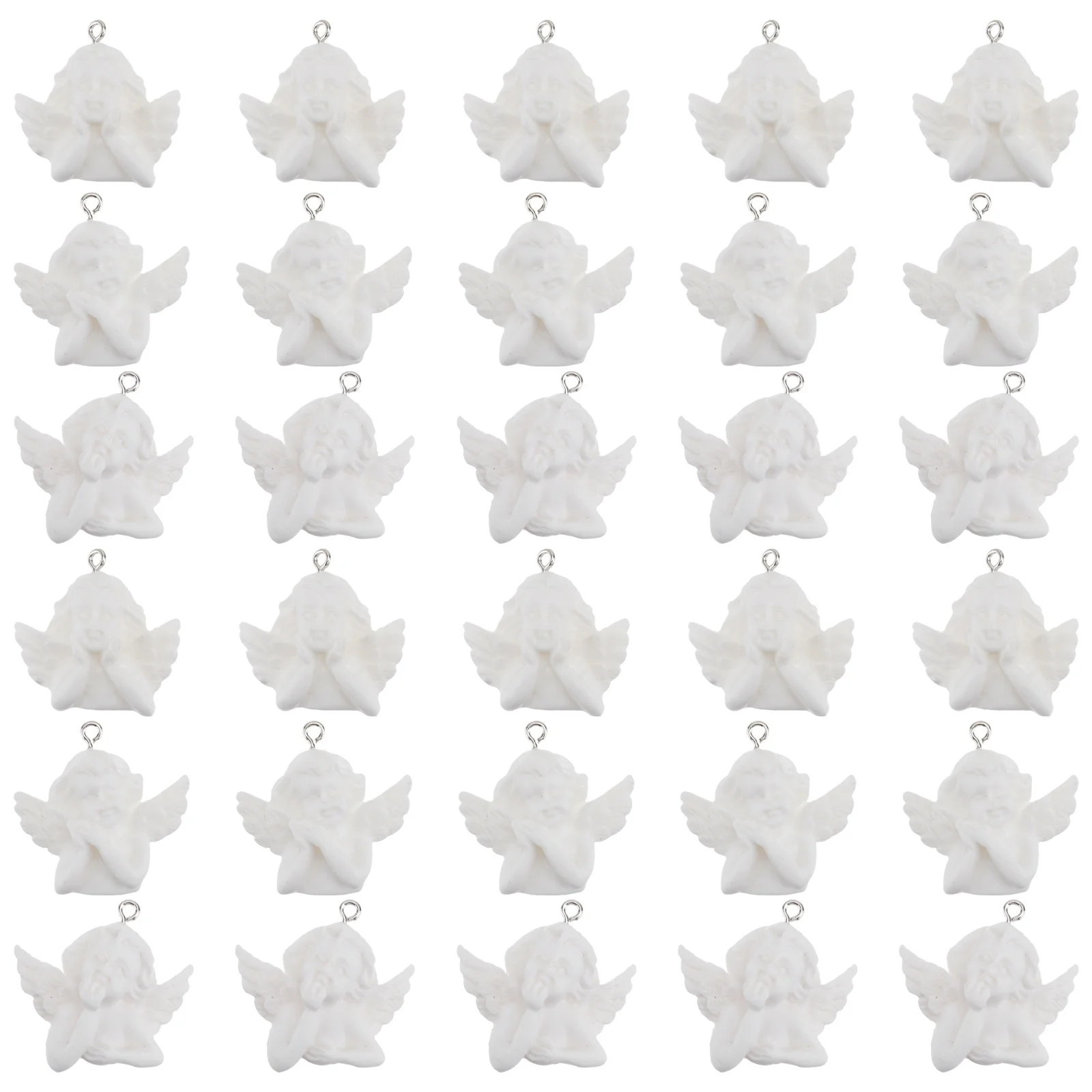 

30Pcs Angel Shaped Baroque Pendants DIY Jewelry Accessories Decorative Supplies for Earrings Pendants Keychain
