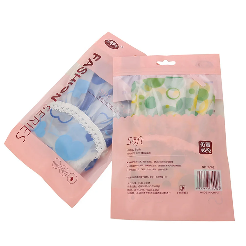 

10Pcs Waterproof Bathing Cap Elastic Shower Caps for Women Men Reusable Hair Protection Mixed Color