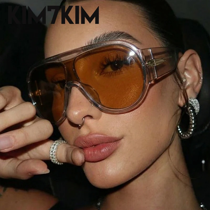 

Oversized One-Piece Shield Sunglasses Women 2026 Luxury Y2K Punk Big Frame Sun Glasses Lady Vintage Fashion Mask Eyewear Shades