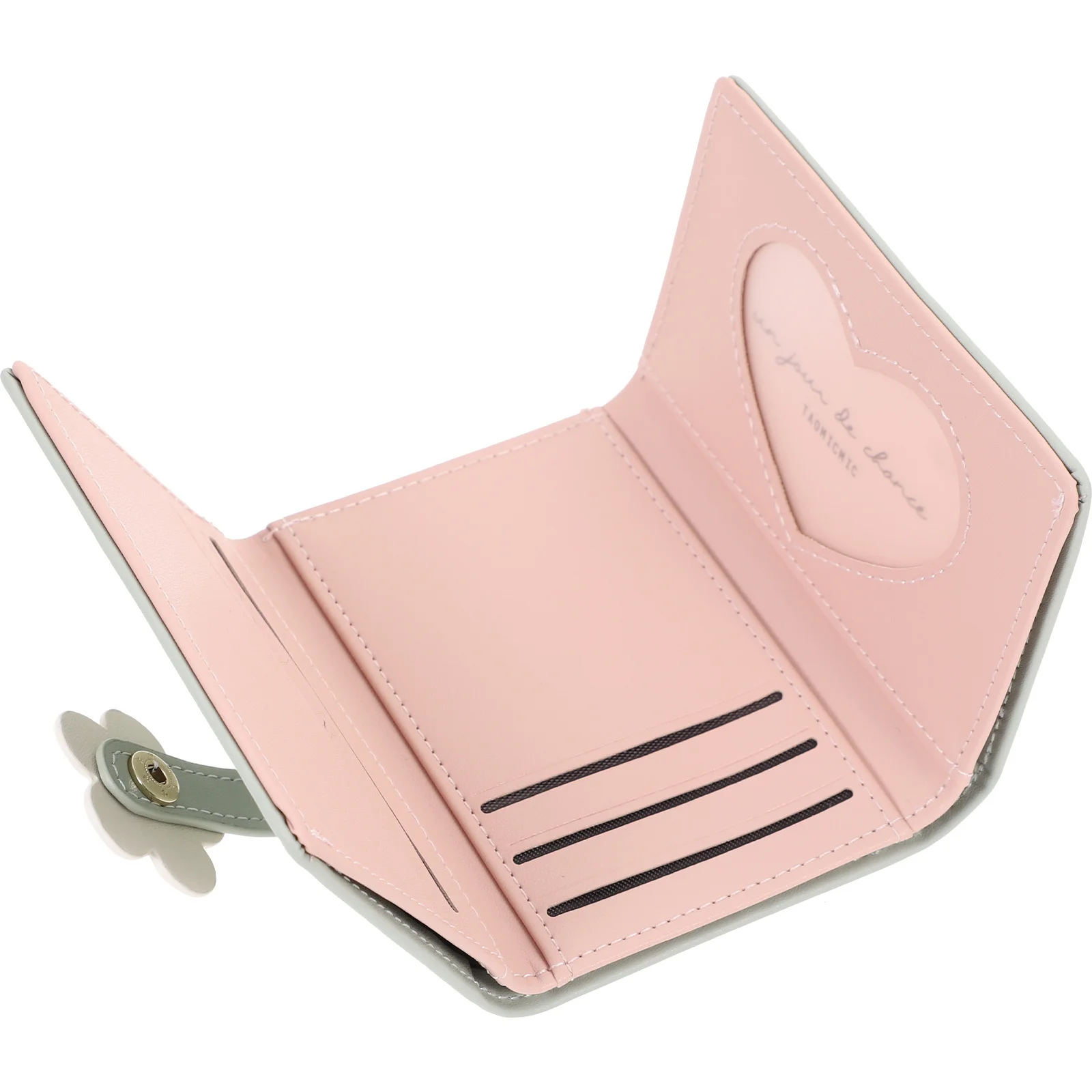 

Women Small Flower Wallet Tri-Folded PU Purse with Fine Craftsmanship Card Cash Organizer Compact Design Fits All Bags