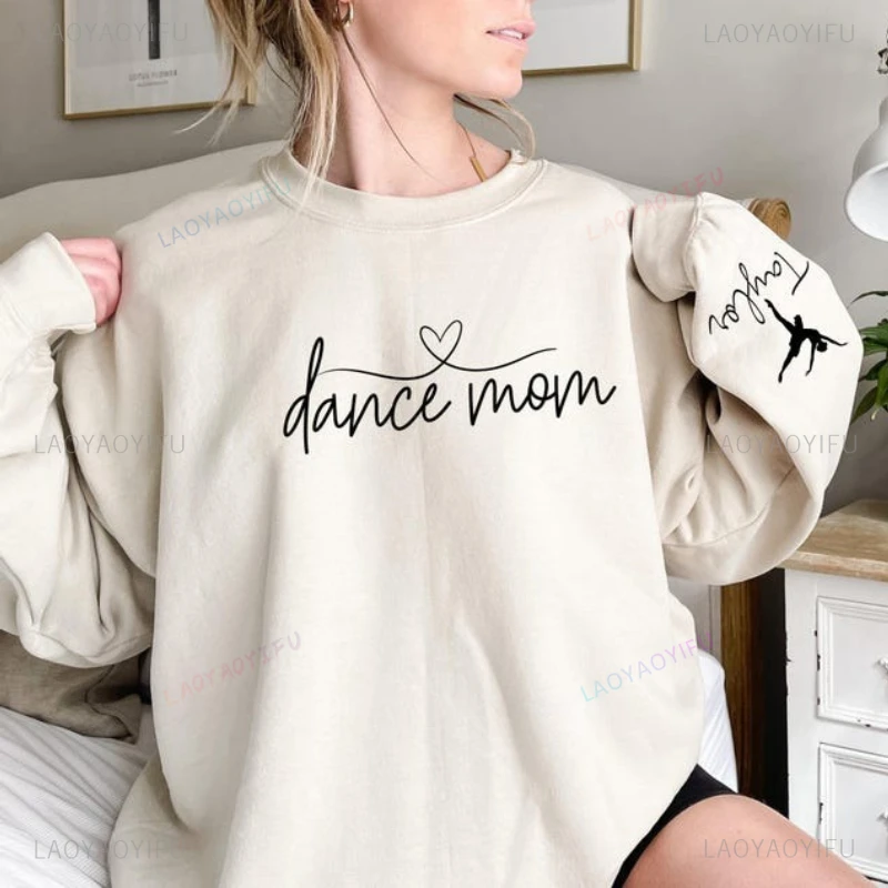 Custom Dance Mom Sweatshirt Ballerina Sleeve Hoodie Dancing Gift Winter Clothes Women Sweatshirt Hoodie Comfortable Tops