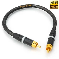 ■ HIFI 75Ohm Digital Coaxial RCA Audio Cable Silver Plated OCC Aluminum Foil Dual Shielding For TV SPDIF Speakers Amplifiers DAC