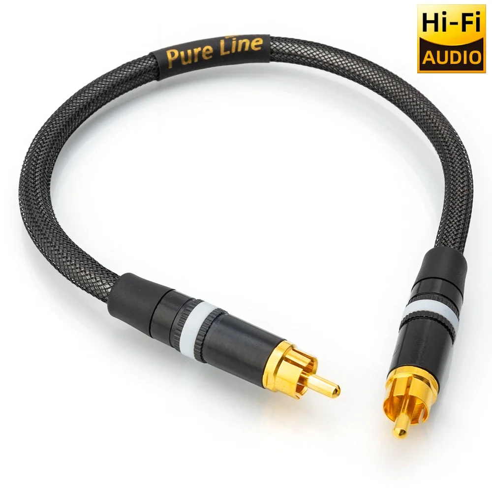 ■ HIFI 75Ohm Digital Coaxial RCA Audio Cable Silver Plated OCC Aluminum Foil Dual Shielding For TV SPDIF Speakers Amplifiers DAC