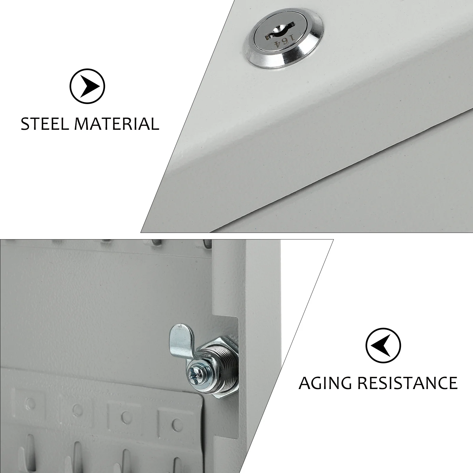 Stable Installation Key Security Cabinet Wall Mount Wear-Resistant Key Management Box Multi Slot Design Compact Size