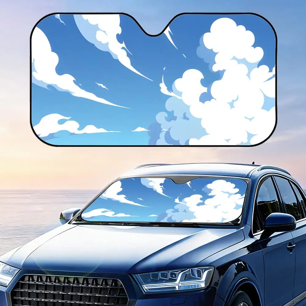 

Солнцезащитный козырек в мультяшном стиле: многоразовый, из алюминиевой фольги, для защиты от УФ-излучения и теплоизоляции, складной, для лобового стекла