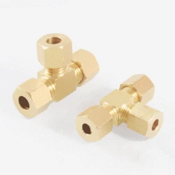 Fit 6 8 10 12 14 15 16 18 19 20 22 25 28mm Tube Compression Union Brass Pipe Fitting Tee 3 Ways Connector Water Gas Oil