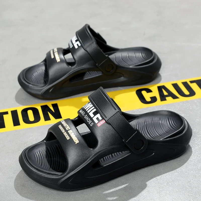 

2025 Men's Outdoor Sandals Slippers Beach Comfortable Soft Sole Slide Clogs Casual Shoes Men Women Beach Sandals Big Size 45