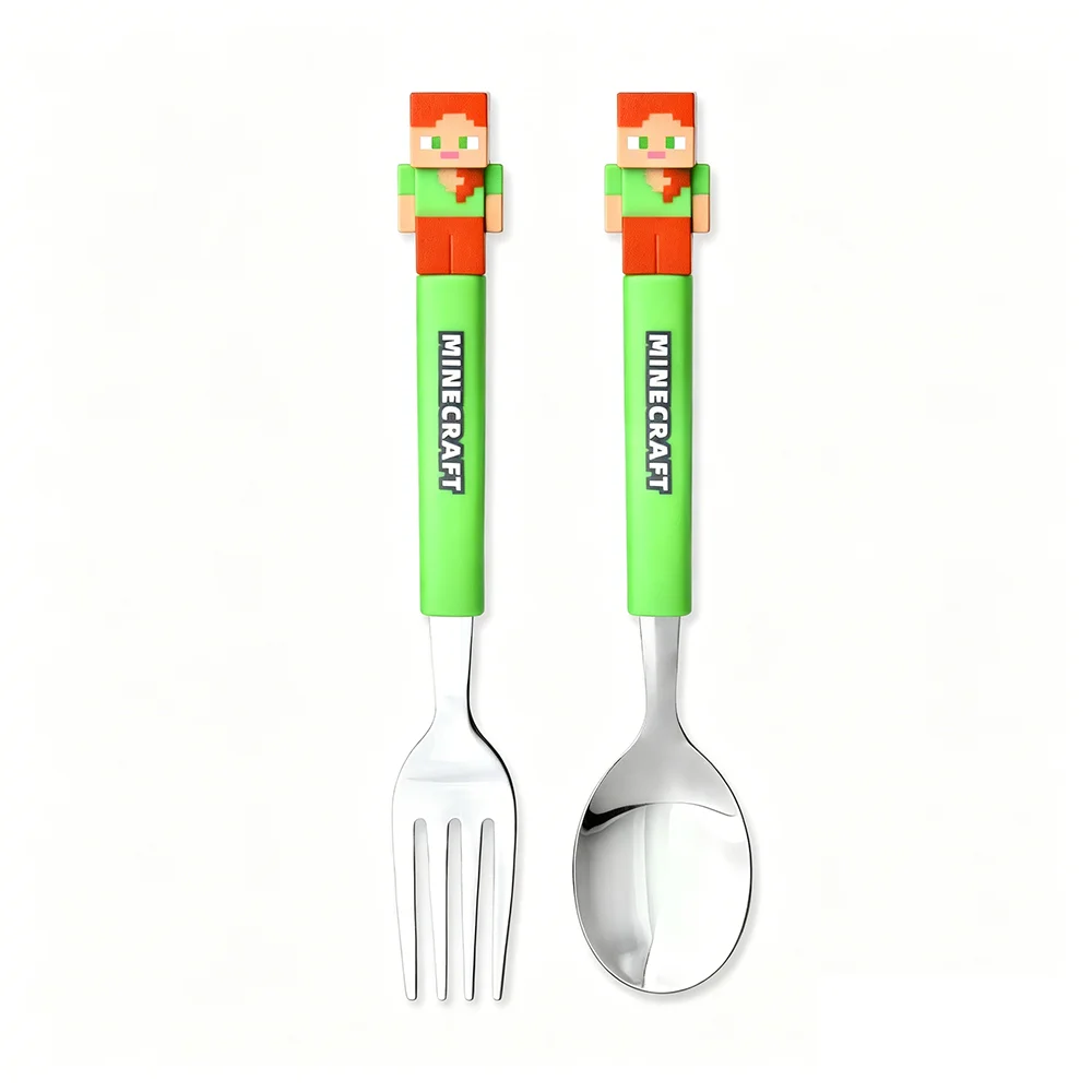 Kids Fork and Spoon Set Pixel  - огляд і ціна Gaming Accessories Minecraft