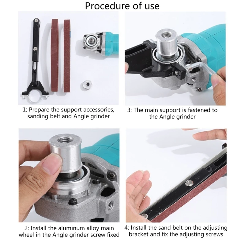 Soportes para lijadora correa, amoladora angular, máquina correa modificada para amoladora angular 100 para