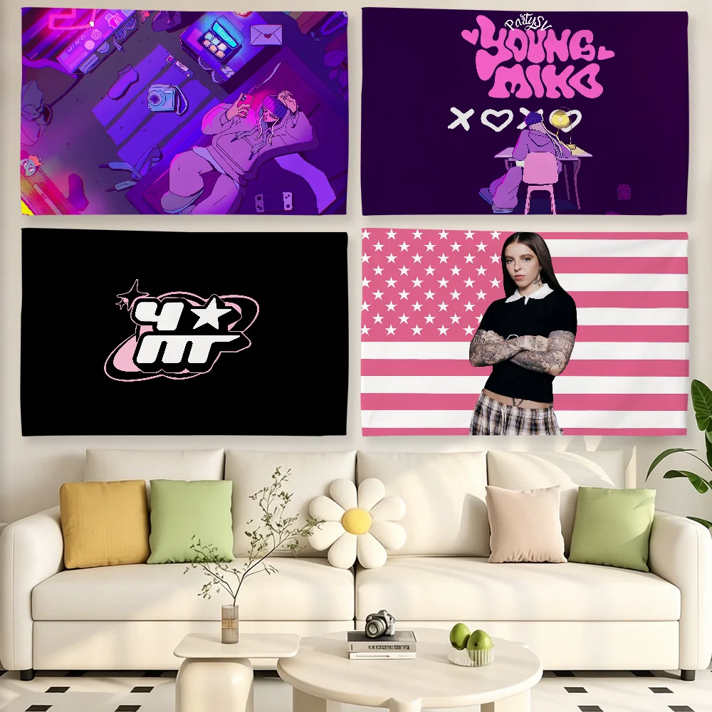 Singer Y-Young Miko Music flag For Living Room Home Dorm Decor Wall Outdoor Camping Party Banner Gifts