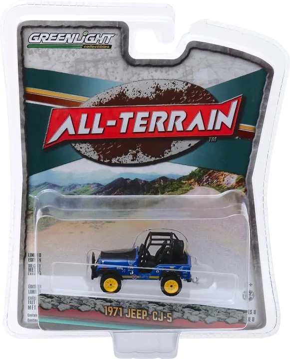 GreenLight 1:64 1971 Jeep CJ5 All Terrain Jeep Diecast Alloy Car Model Collectibl Diecast