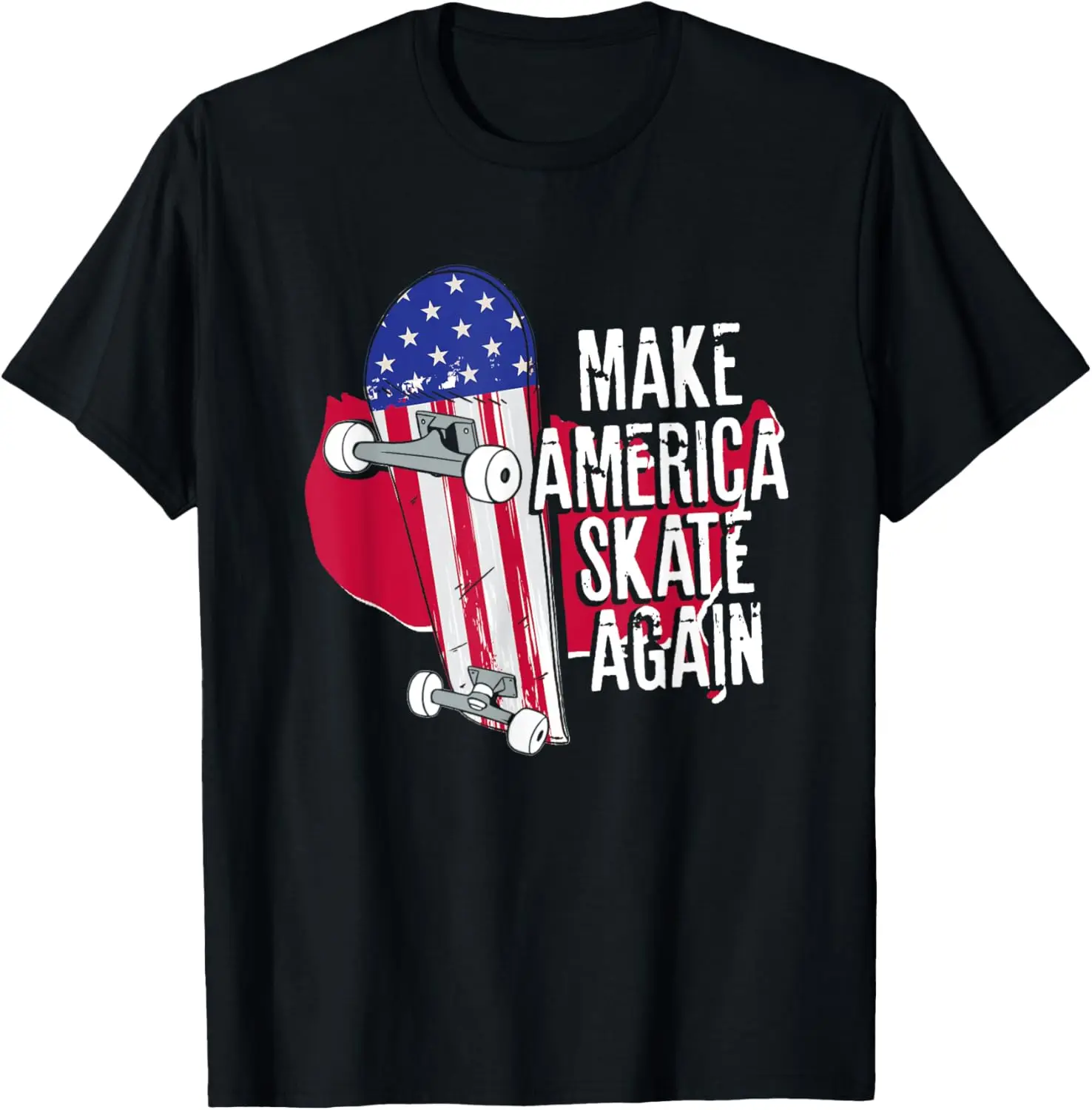 

Сделай Америку снова на коньках | Скейтборд с флагом США | Футболка скейтбордистом