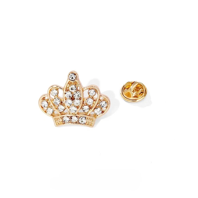 

Crown Brooch Anti‑Exposure Buckle Lapel Pin Rhinestone Crystal Badge Suit Blazer Decor Jewelry for Women Men Birthday Gift 2025