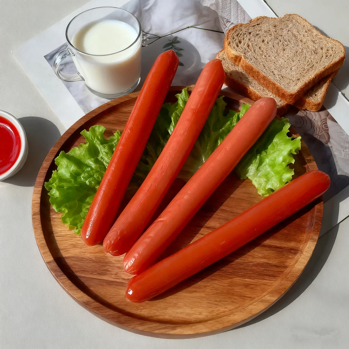 Realistisches gefälschtes Wurstmodell – künstliches Lebensmittelmodell für Fotografie-Requisiten, Küchendisplay, BBQ-Party-Dekoration und Bäckerei-Display – Detail 1