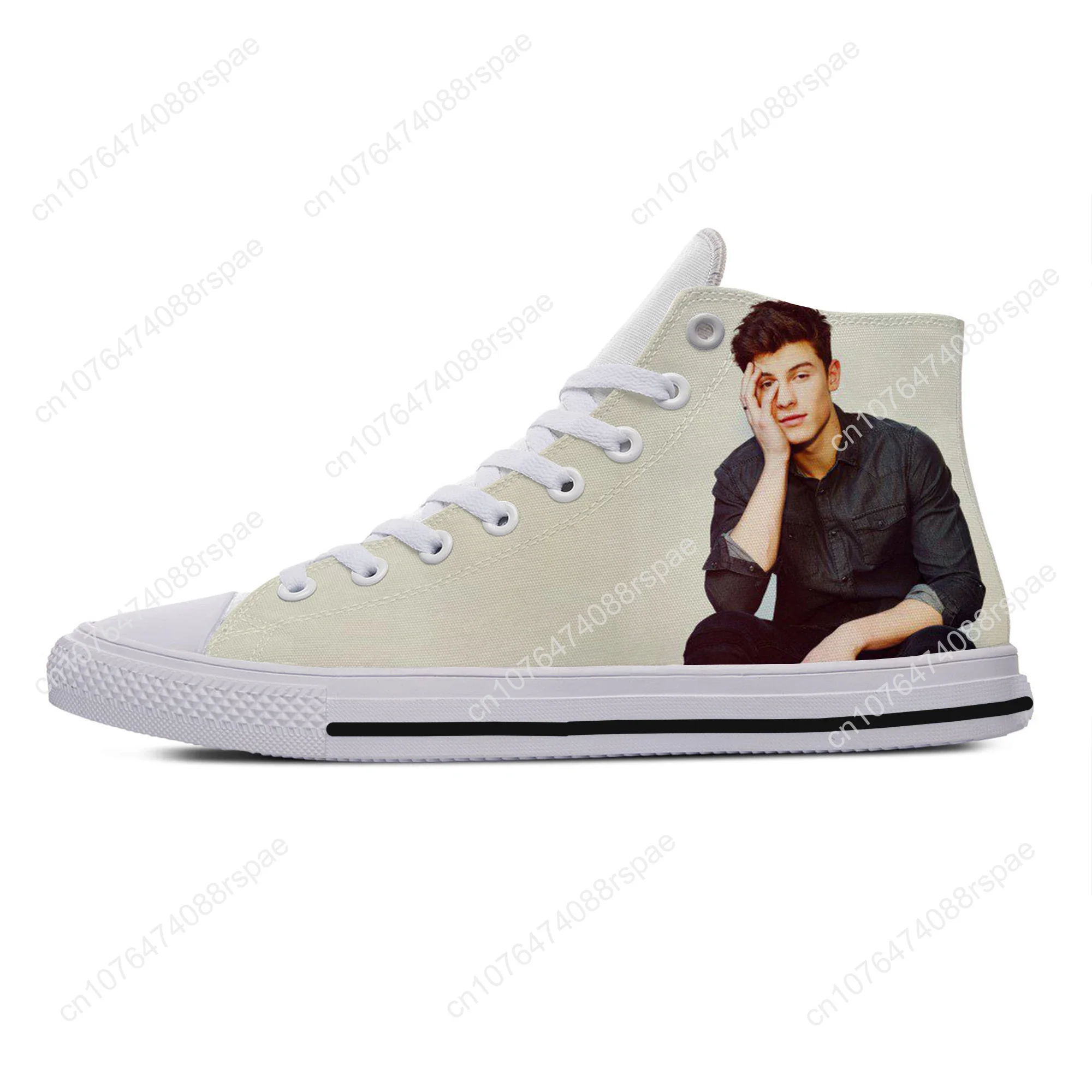 Hot Cool Fashion Pop Funny New Summer High Quality Sneakers Handiness Casual Shoes Men Women Shawn Mendes High Top Board Shoes