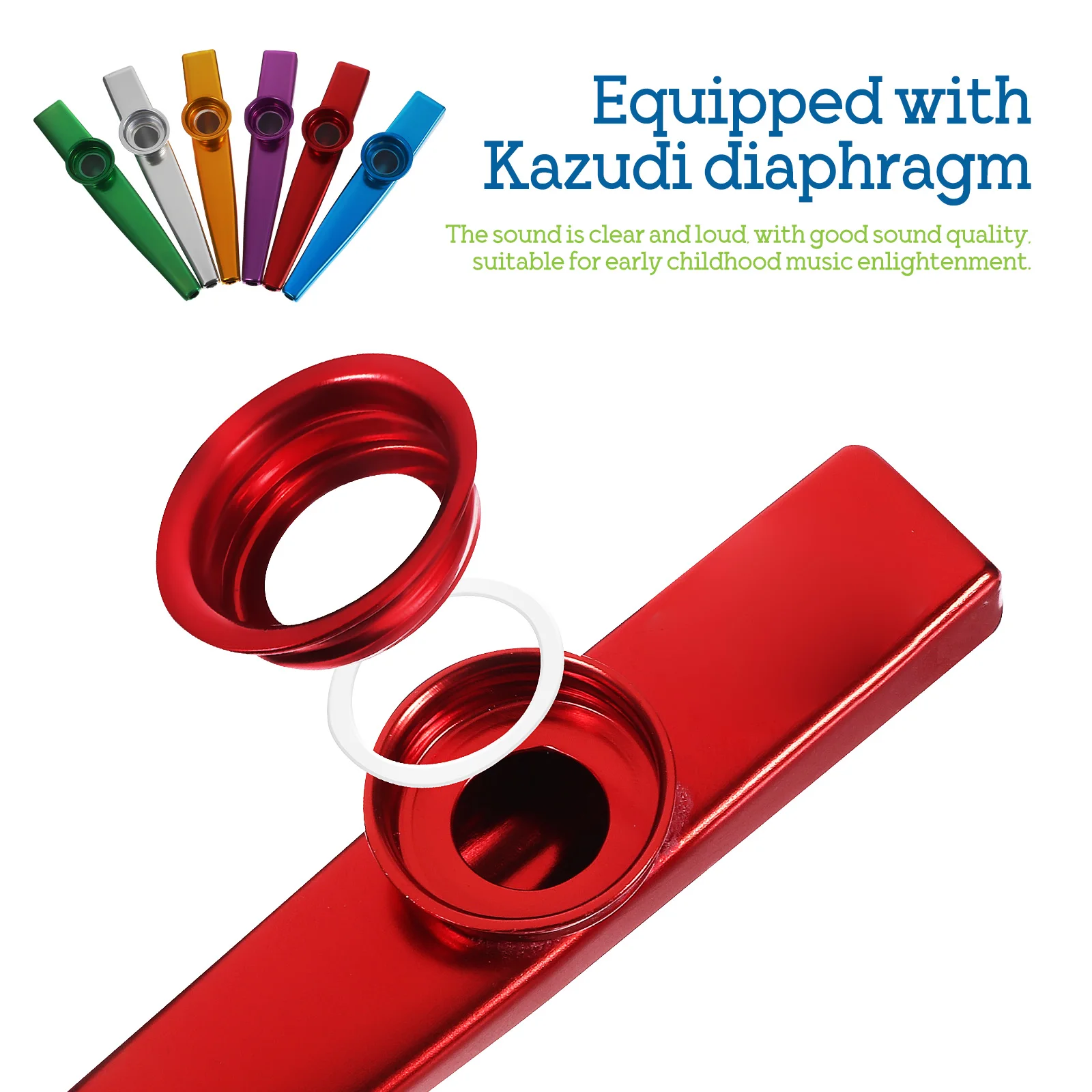

6Pcs Kazoo Instruments Metal Smooth Grip Music Instrument for Party Use Kazoo Instrument Kazoos for Adults