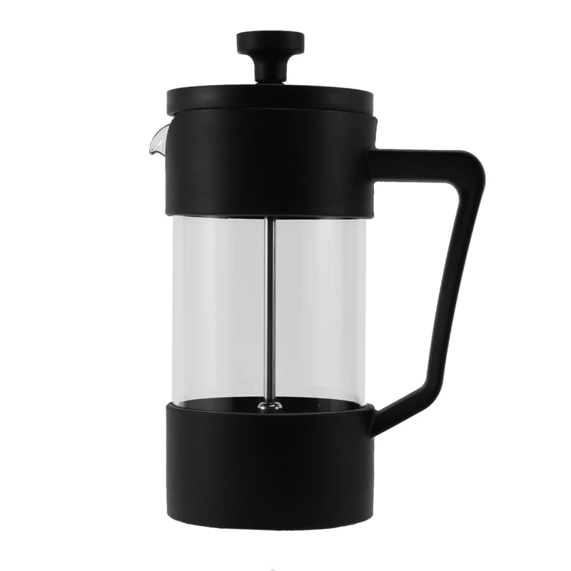 

5X French Press Coffee & Tea Maker, Thickened Borosilicate Glass Coffee Press Rust-Free And Dishwasher Safe,Black