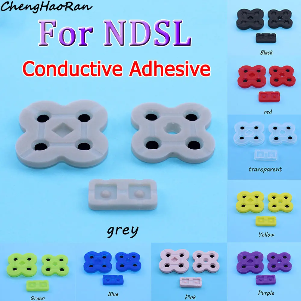 1Piece Silicone Conductive Adhesive For NDSL Game Console Conductive Rubber Button Pad 3-in-1 Silicone Button Replacement Parts