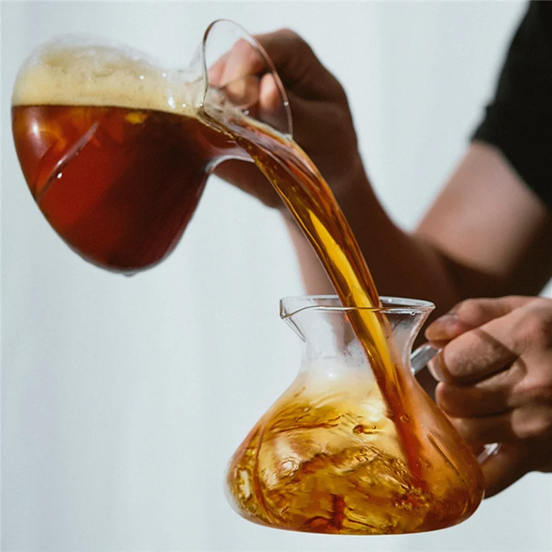 

D9-стекло, кофейная посуда для заваривания, графин, совместный горшок, 450 мл, дисплей уровня воды, аксессуары для приготовления Mark Maker