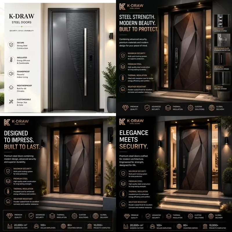 Premium Architectural Door Manufacturer Custom Entrance Door for Villas Hotels and Apartments