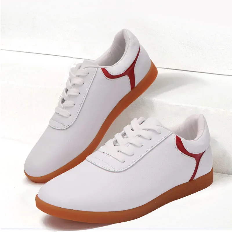 

Luxury Brand Tai Chi shoes Mens And Womens Black Leather Martial Arts Shoes Couples Good Quality Wushu Shoe Men Women