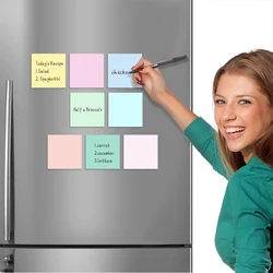 8pcs Square Magnetic Suction Colorful Stickers Dry Wipe Notes Whiteboard Labels Suitable For School Family Refrigerators