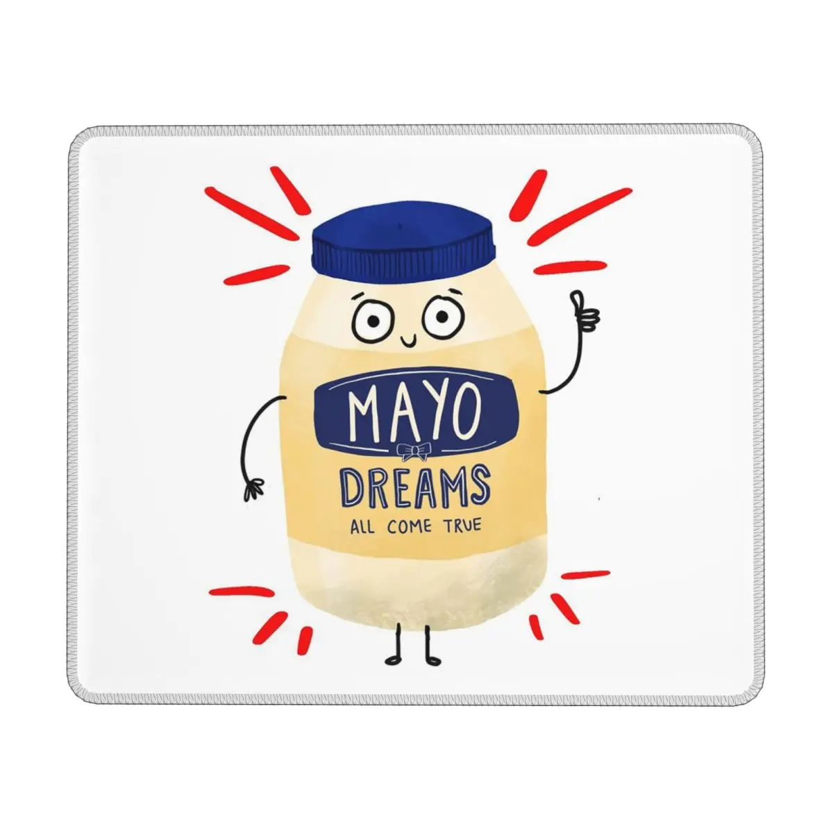 Mayonnaise Jar - Mayo Dreams Come True Mouse Pad Computer Keyboard Mouse Mat Gaming PC Desk Mat Office Accessories Table Mats