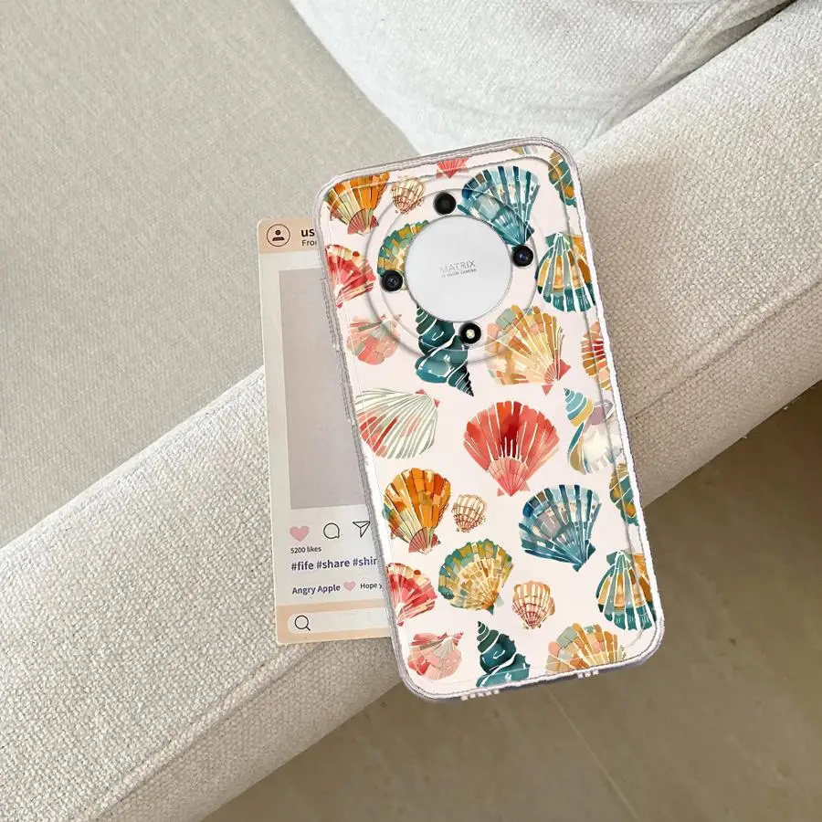 Coque de téléphone souple pour Honor X7b X9a X8 90 Lite X8b X8a X9b, belles coquilles marines